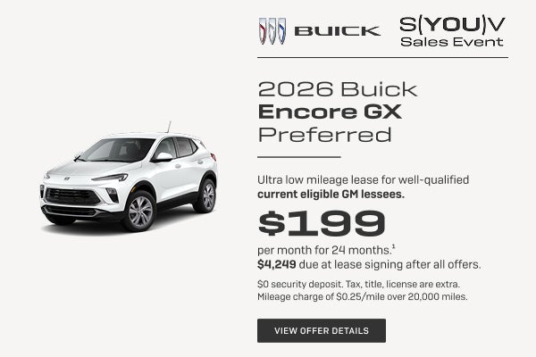 Ultra low mileage lease for well-qualified current eligible GM lessees.

$199 per month for 24 mo...