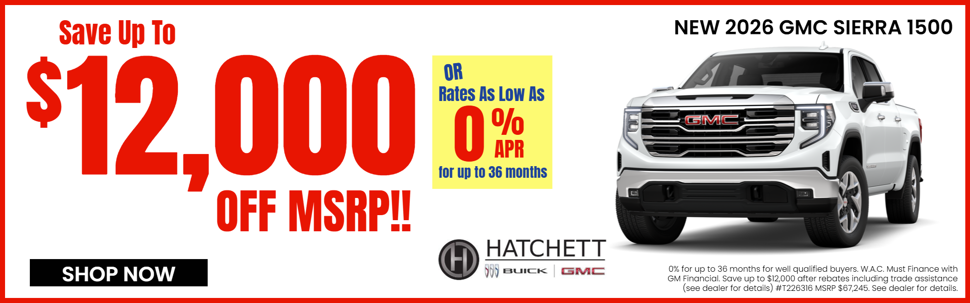 SIERRA 1500 OFFERS FROM HATCHETT BUICK GMC