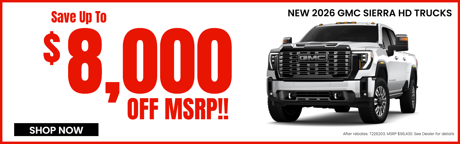 SIERRA HD OFFERS FROM HATCHETT BUICK GMC